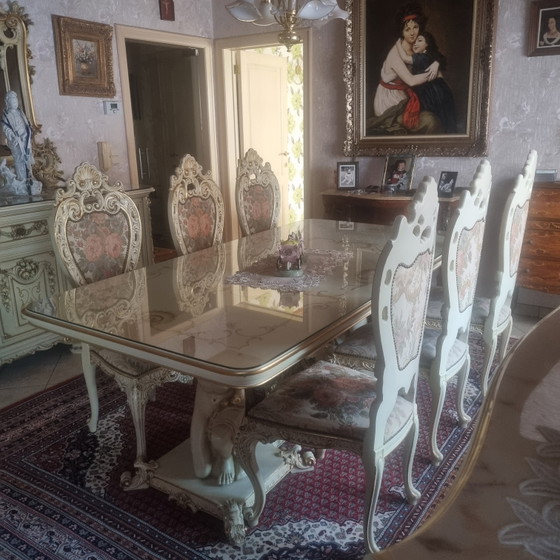 Comedor con 6 sillas – Conjuntos de comedor, Glass, Textile (photo 6 of 7)