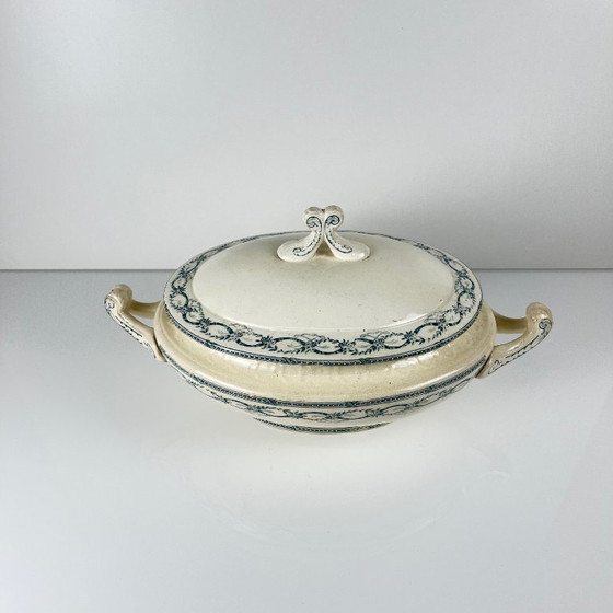 Image 1 of Zuppiera in ferro e terracotta "Recamier" Salins, fine XIX secolo