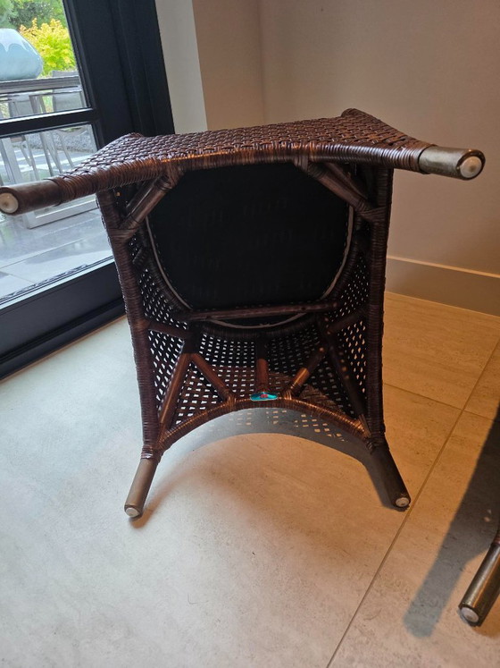 4 M Design Dark Brown Woven Leather Dining Chairs – M Desighn (photo 6 of 17)