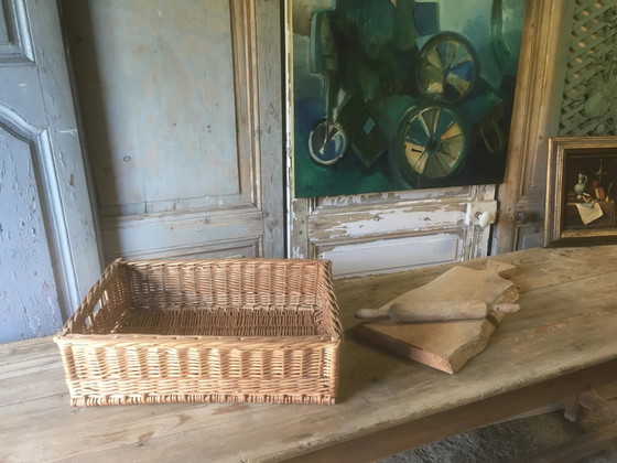 Cesta de panadero de mimbre – Objetos decorativos, Ratán, Vintage (photo 10 of 11)