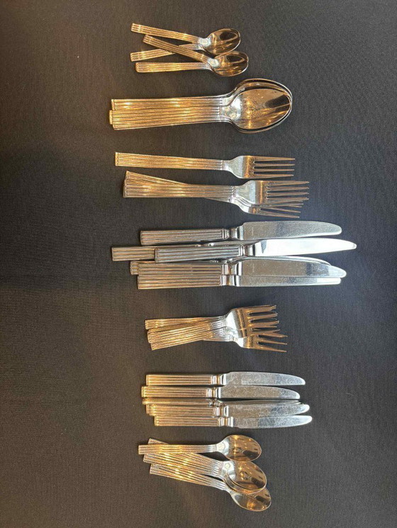 Image 1 of Set di posate moderne francesi per 6 persone: posate Amefa in acciaio inossidabile