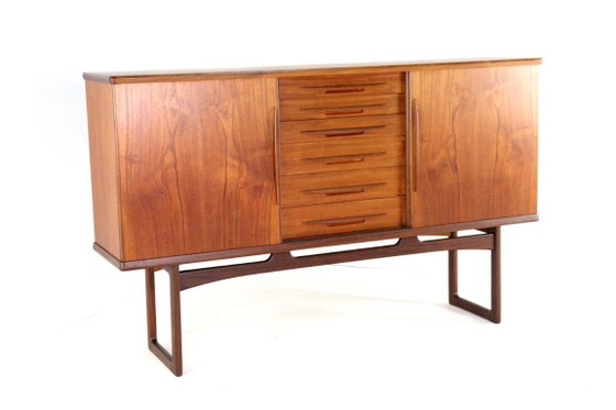 Image 1 of  Vamo Sønderborg highboard attr. Arne Vodder | 194 cm vintage Deens design
