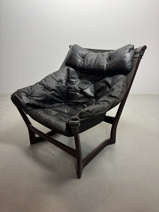 Mid-Century Design „Trega“ Sling Lounge Chairs von Tormod Alnæs für Sørlie Møbler, Norwegen, 1970er Jahre