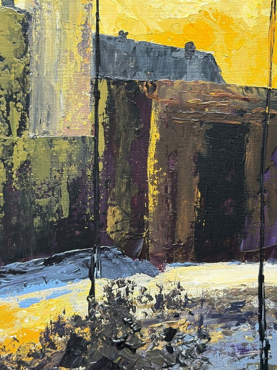 Paysage Urbain Abstrait Original 50x60 Cm | Second Dawn – Peintures et dessins, Canvas (photo 7 of 8)