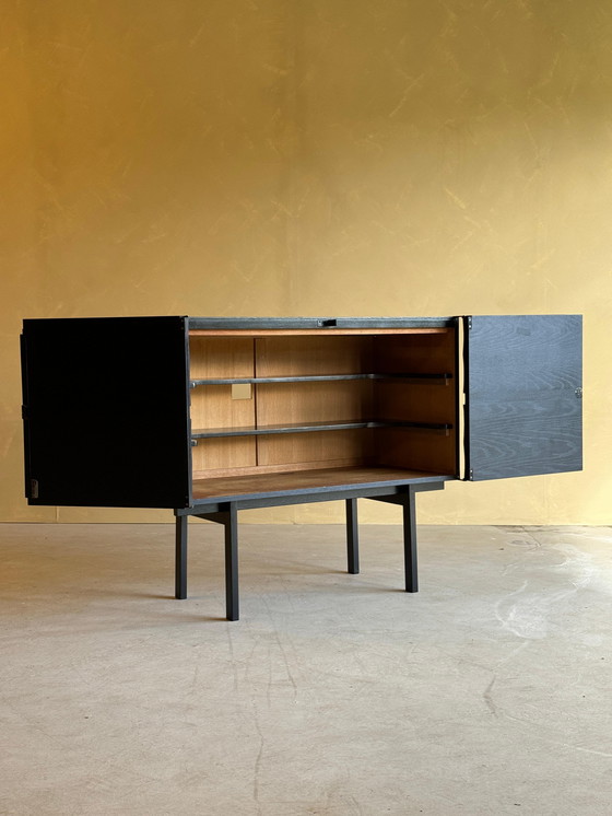 Image 1 of Brutalist Bar Cabinet in Black Stained Oak by J. Batenburg for MI Belgium