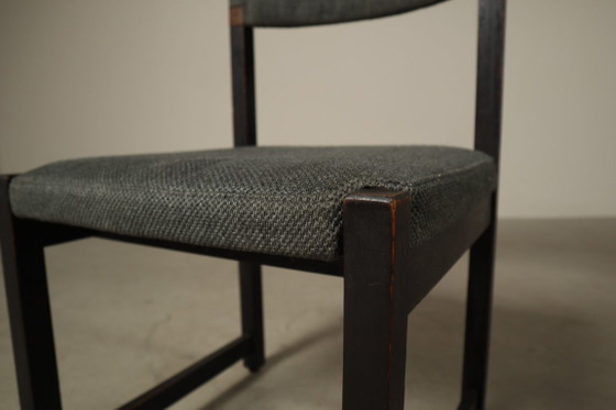 Set von sechs Esszimmerstühlen, entworfen von Jean Batenburg für MI, Belgien, circa 1969 – Textile (photo 8 of 15)