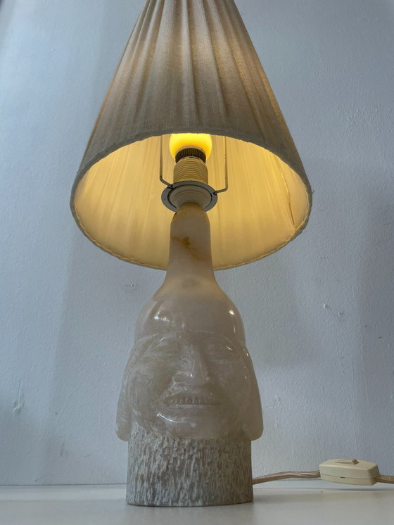 Image 1 of Alabaster table lamp – sculptural design