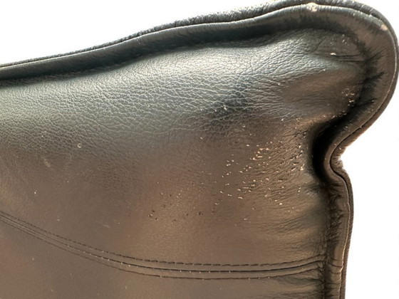 Image 1 of Kebe Design-Sessel - blaues Leder, 1980er Jahre