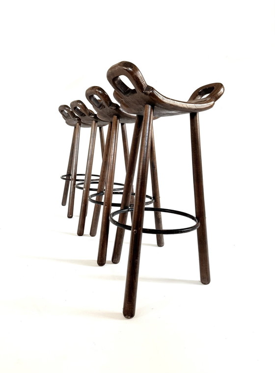 Image 1 of 4x vintage ‘Marbella’ barkrukken, Conoform ‘60