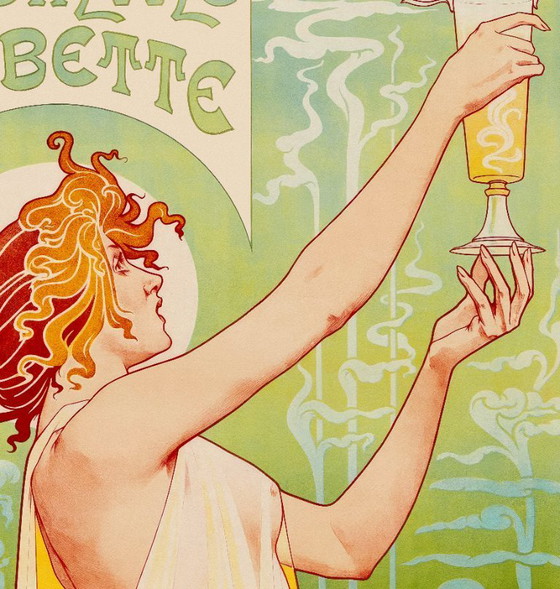 Image 1 of Affiche Art déco pour l'absinthe Robette par Privat Livemont - 70x100cm