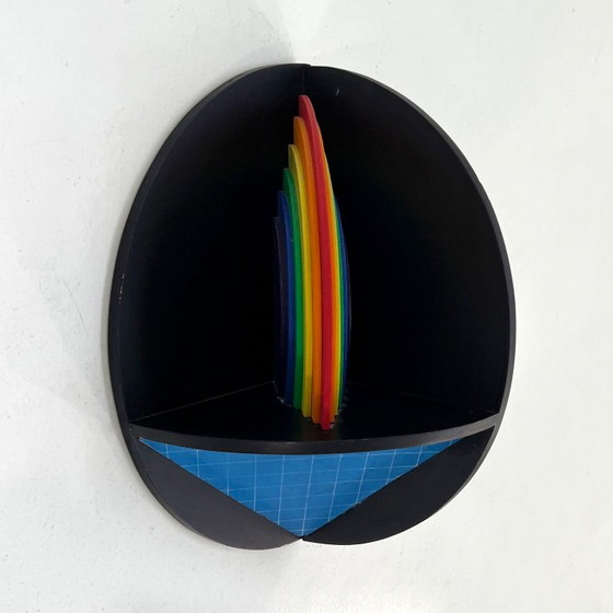 Scultura da parete “Arcobaleno” di Lucio Del Pezzo, 1977 – Arte, Plastic, Wood (photo 2 of 8)