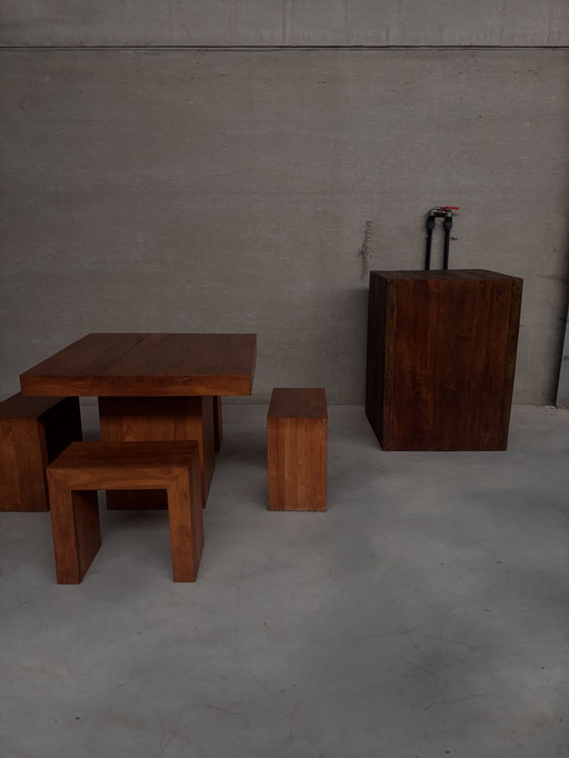 Brustalist dinning set 1990s