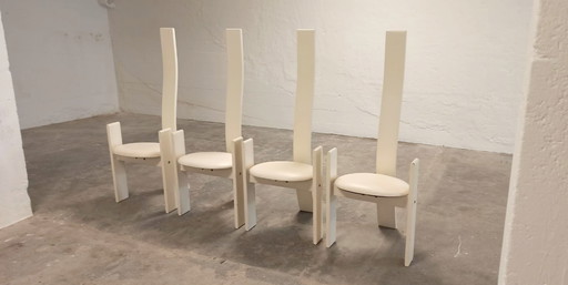 4 x Vico Magistretti for Poggi Golem dining chairs