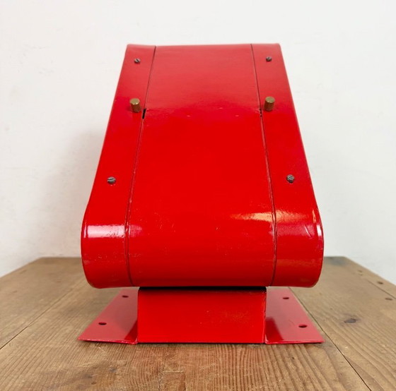 Image 1 of Horloge murale double face Seiko Ships rouge vintage, années 1970