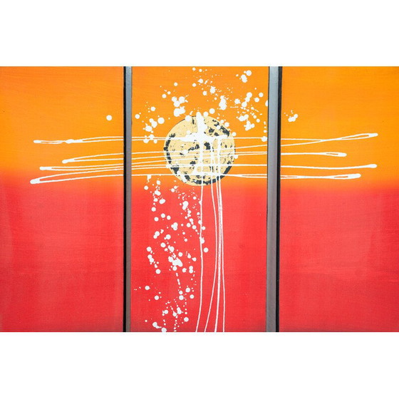 Image 1 of Cuadro tríptico abstracto vintage, 2000