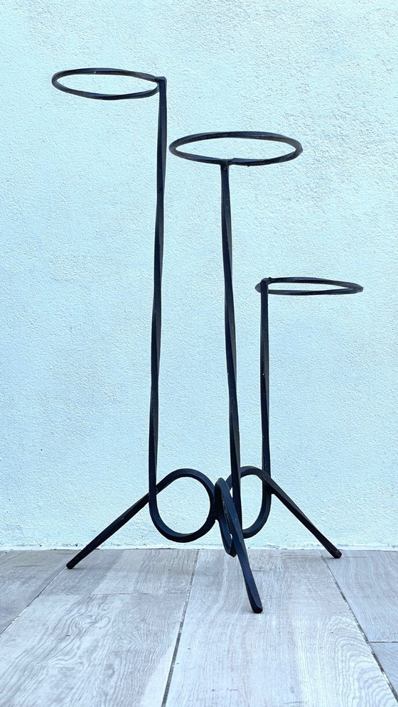 Image 1 of Piantana geometrica in acciaio vintage