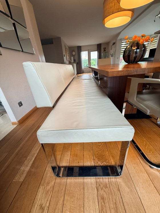 Precioso Conjunto de comedor Rolf Benz, Conjuntos de comedor, Cuero, Metal, Negro (foto 10 de 10)