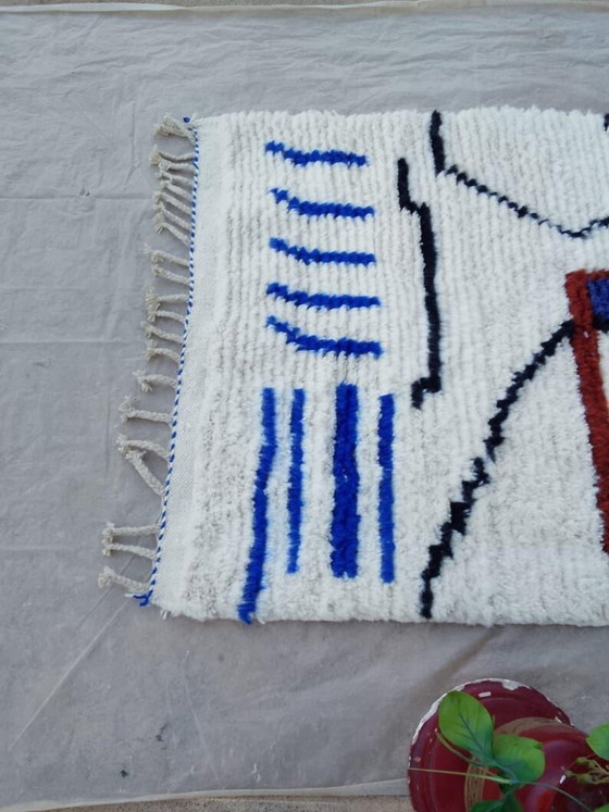 Image 1 of Tapis Artisanal Marocain En Laine Naturelle 250cmx150cm