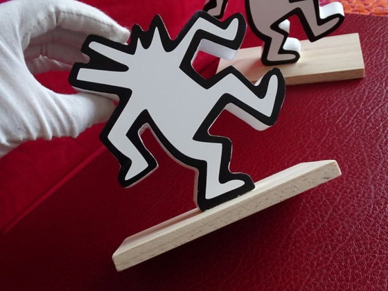Keith Haring - Limited Edition Dancing Dogs Bookends / Decorative Object (Set) – Vilac, Wood (photo 10 of 14)