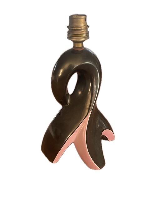 Modernist glazed ceramic lamp base from the 1950s