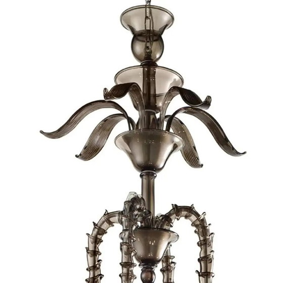 Image 1 of Lámpara de araña moderna hecha a mano de cristal de Murano fumé de Simoeng para Simoeng