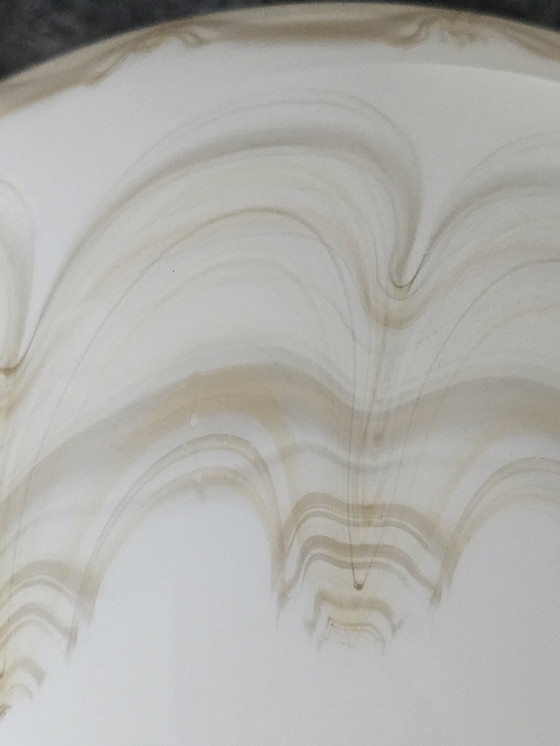 Image 1 of Lampada a sospensione MCM con grande paralume in vetro di Murano