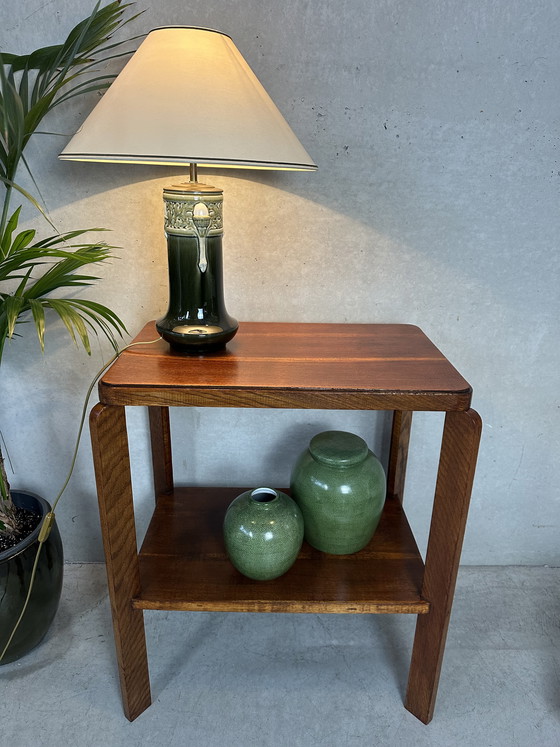 Image 1 of Art Deco side table - oak