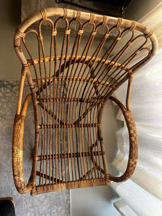 Fauteuil vintage en rotin – Rattan (photo 5 of 9)