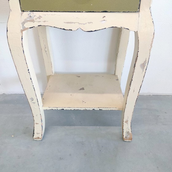 Image 1 of Stunning antique patinated hallway cabinet/side table with drawers