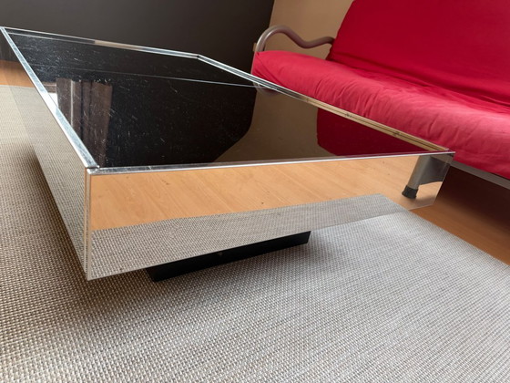 Vintage Coffee table Rizzo, Cidue, 1974, Glass, Metal, Black, Modern (photo 4 of 8)