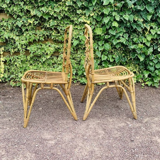 Image 1 of Paar rotan stoelen van Van Rohe