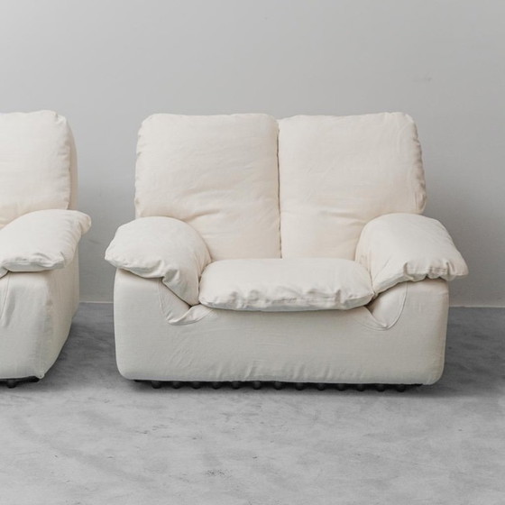 Image 1 of PAIRE DE FAUTEUILS BONHEUR PAR AMMANNATI ET GIAMPIERO VITELLI POUR BRUNATI, VINTAGE ANNÉES 70.