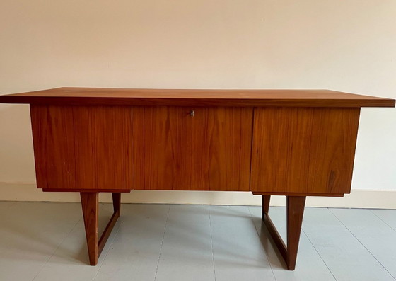 Image 1 of Vintage Danish Teak Executive Desk – Omann Jun / Vodder Style