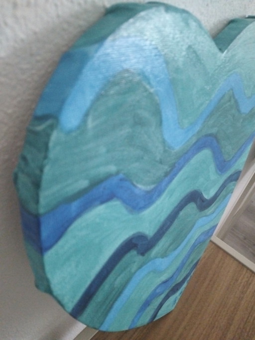 Bleu water heart