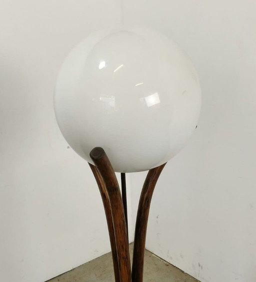 70s Bamboo Lamp – vloerlampen, Rattan (photo 2 of 5)