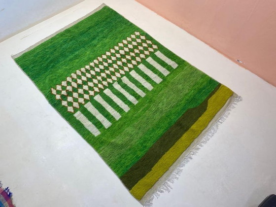 Image 1 of Reiner Wollteppich, traditionell handgefertigt, Größe 2/3 m