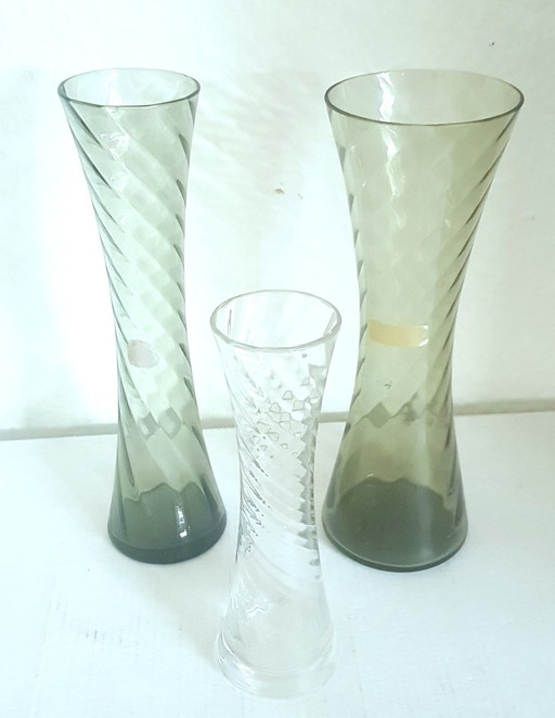 4X Vases à bord dentelé par Alfred Taube pour Füge & Taube