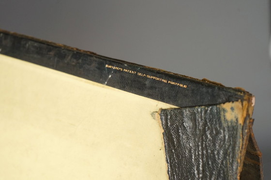 Image 1 of Antique Oak Folio Stand from Bunyard of London, 1890s