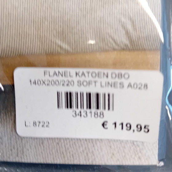 Image 1 of Dekbedovertrek Soft Lines flannel 140 x 220 cm 