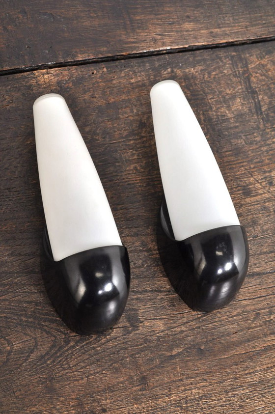 Image 1 of Vintage opaline / bakelieten wandlampen Bo-Niko