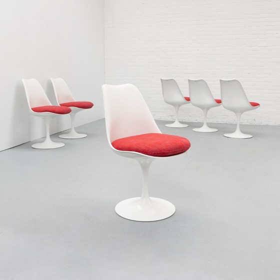 Image 1 of Set of 6 Tulip Chairs Eero Saarinen Knoll, 1979