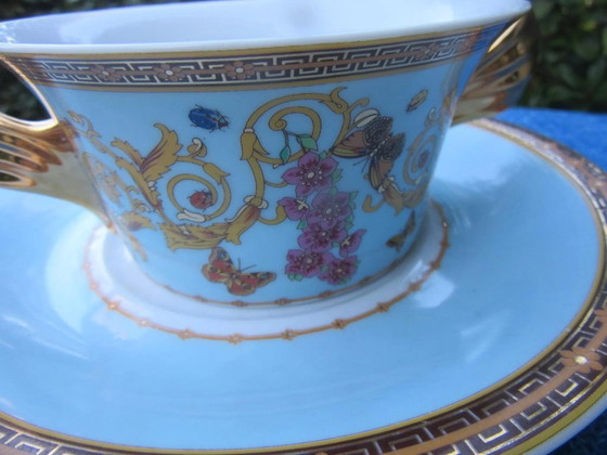 Image 1 of ROSENTHAL VERSACE Le Jardin de Versace - Zuppiera con manici e piattino 