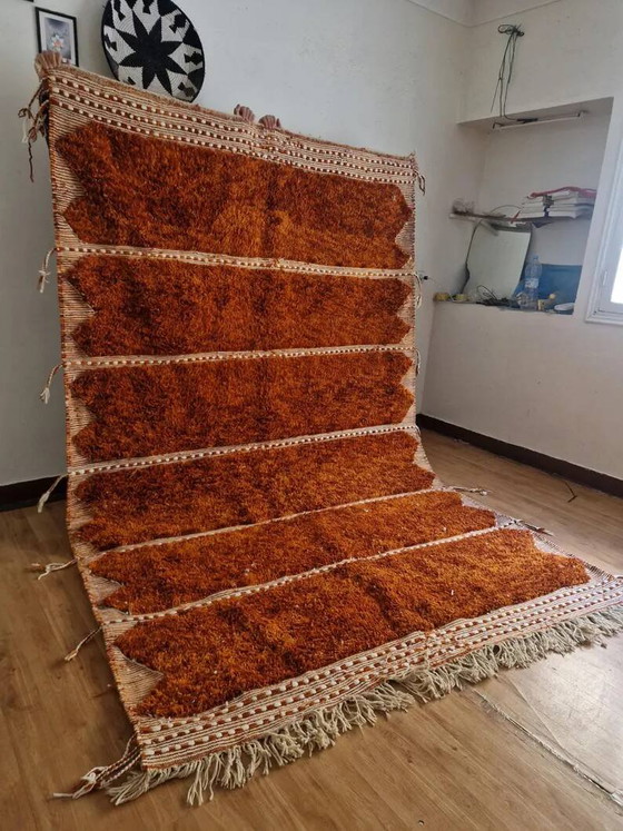 Tappeto marocchino intessuto a mano - Tappeto arancione intenso - Lana - 315 x 202 cm – Tappeti, Wool, Cotton (photo 8 of 8)