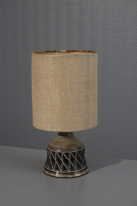 Image 1 of Robert Pérot atelier du Vieux Moulin in Vallauris durchbrochene Tischlampe 1950s