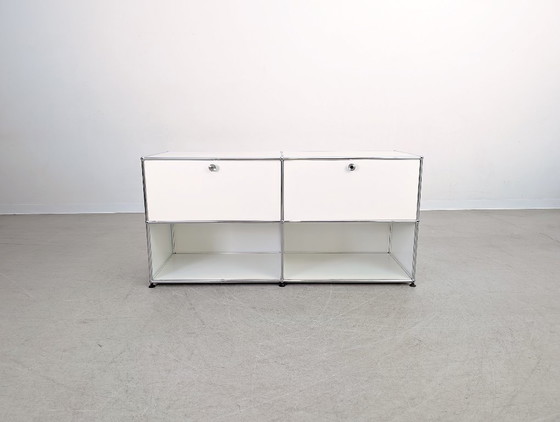 Image 1 of Original USM Haller Sideboard 2x2 pure white chest of drawers sideboard