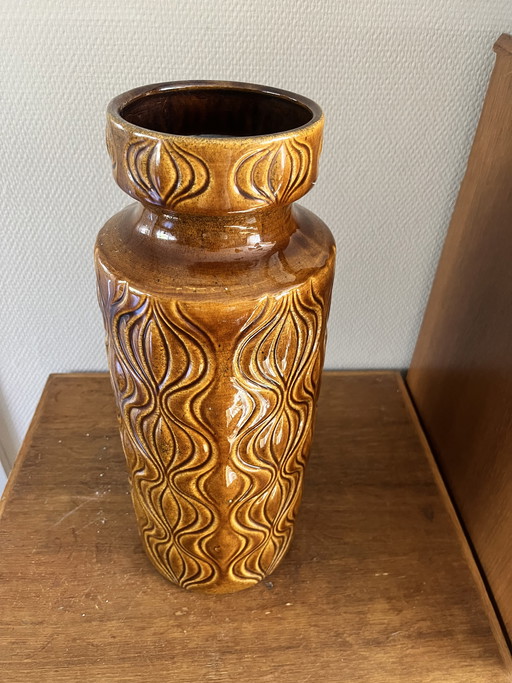 Vase de sol vintage d'Allemagne de l'Ouest à motif d'oignon