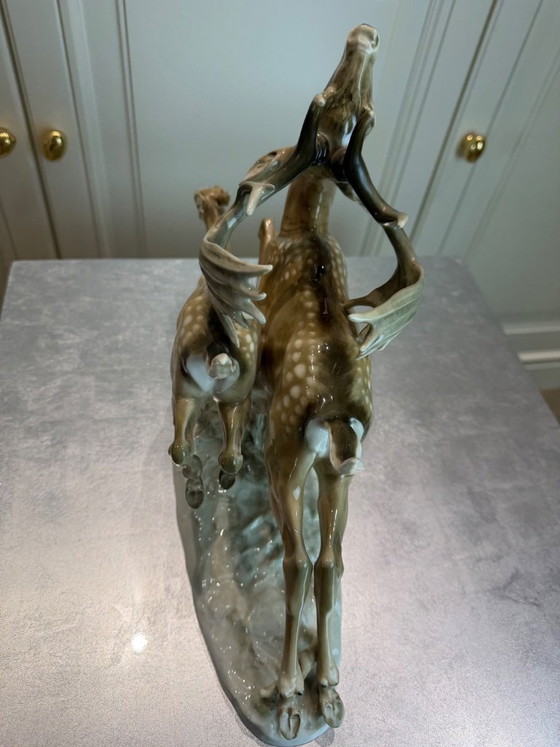 Image 1 of Karl Tutter – Large group of fallow deer – Lorenz Hutschenreuther Selb – Art Department