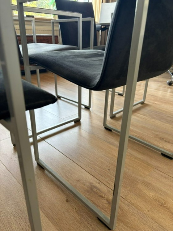 4 x Alcantara Arco Frame + 2x Arco Frame XL fabric (free) – Dining chairs, Metal, Textile (photo 3 of 7)