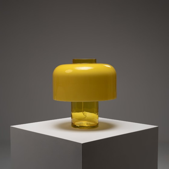 Image 1 of Model LT226 Yellow "Mushroom" Table Lamp