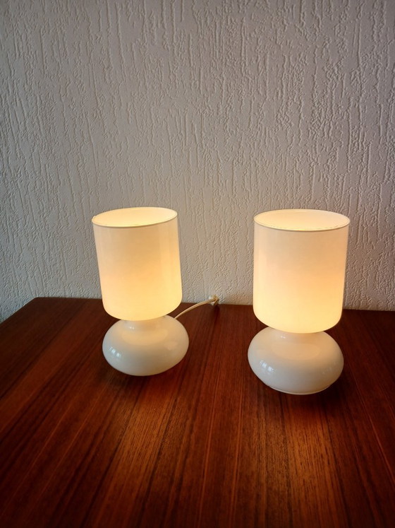 2 x Mushroom Lamp - IKEA Lykta - Vintage – Tafellampen, Glas (photo 2 of 7)